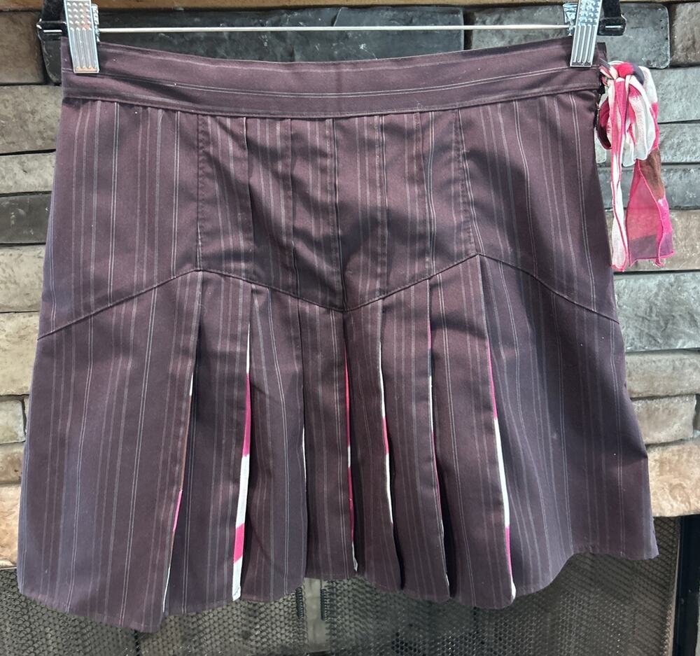 Women’s DIANE VON FURSTENBURG Pleated Mini Skirt Size 4 *B1